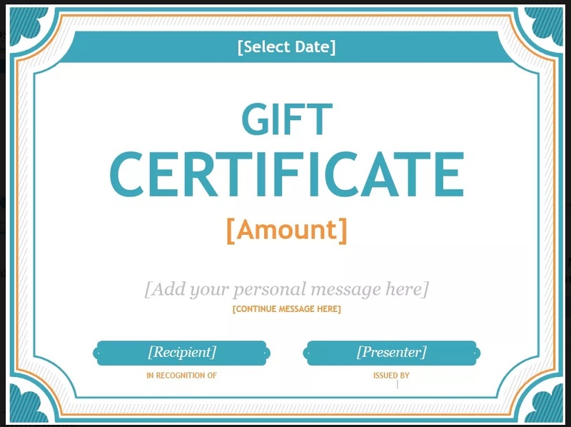 Microsoft gift certificate