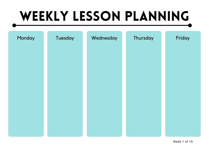 lesson plans template in Canva