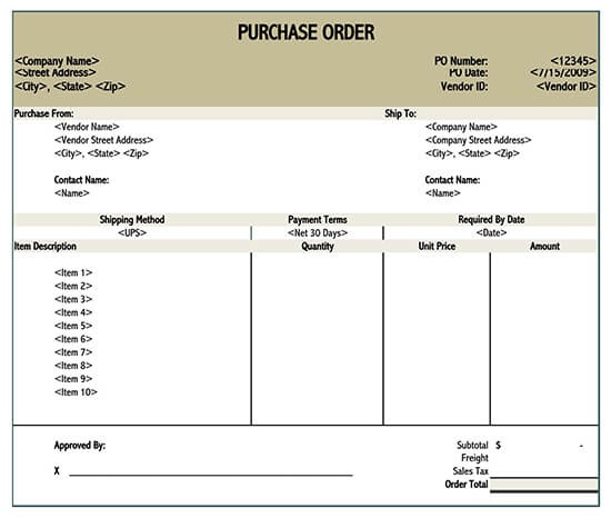 Top 5 Free Purchase Order Templates 2021