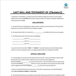 Tips For Writing A Will Template - A Step-By-Step Guide