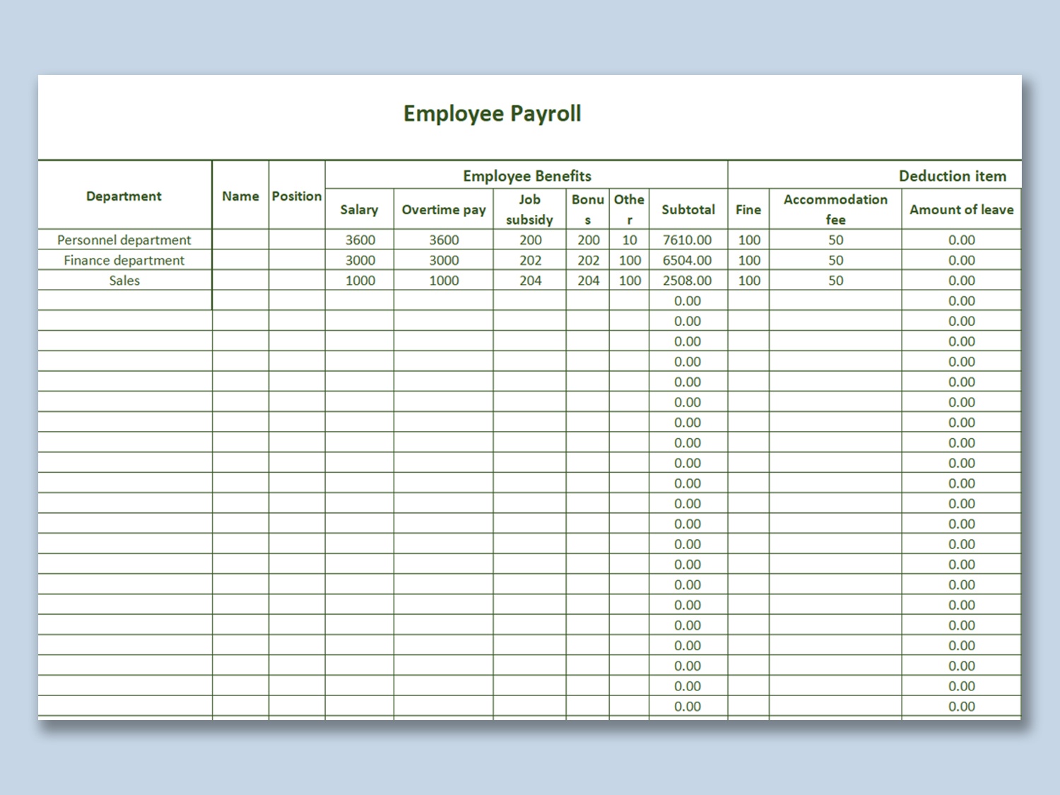 Make An Efficient Payroll Statement Template Using These Tips And Components