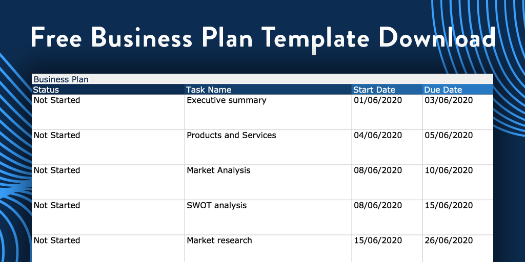 Parts Of A Business Plan Template