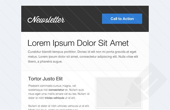 Sample newsletter template for Gmail
