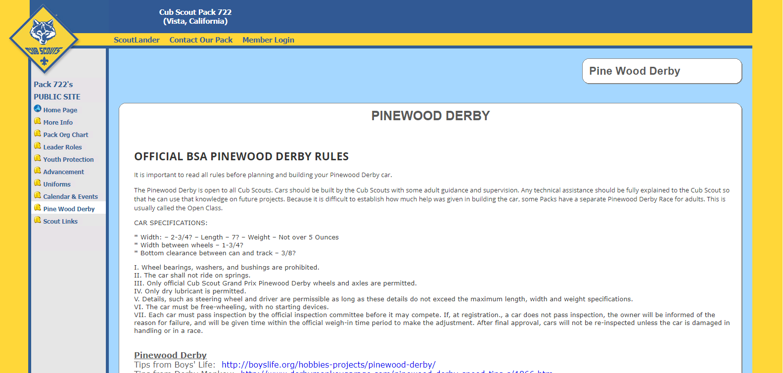 Pinewood derby free template cspack.scoutlander