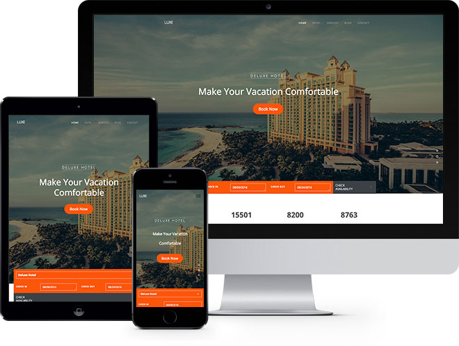Luxe Free Template For Hotel Websites