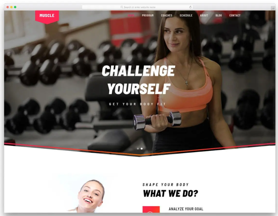 Sample of Muscle Template used in fitness website in MAC PC