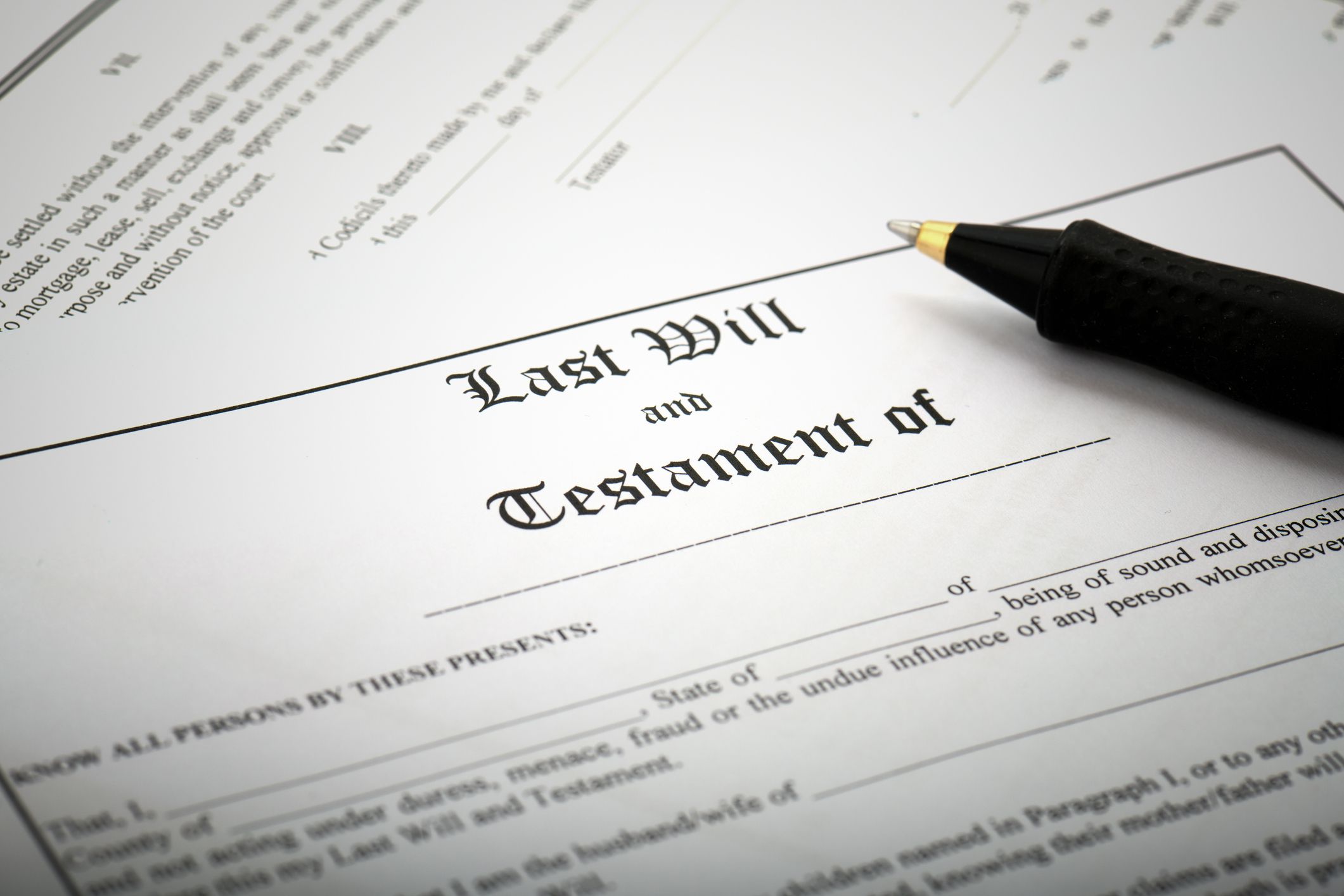 Free template for last will and testament examples