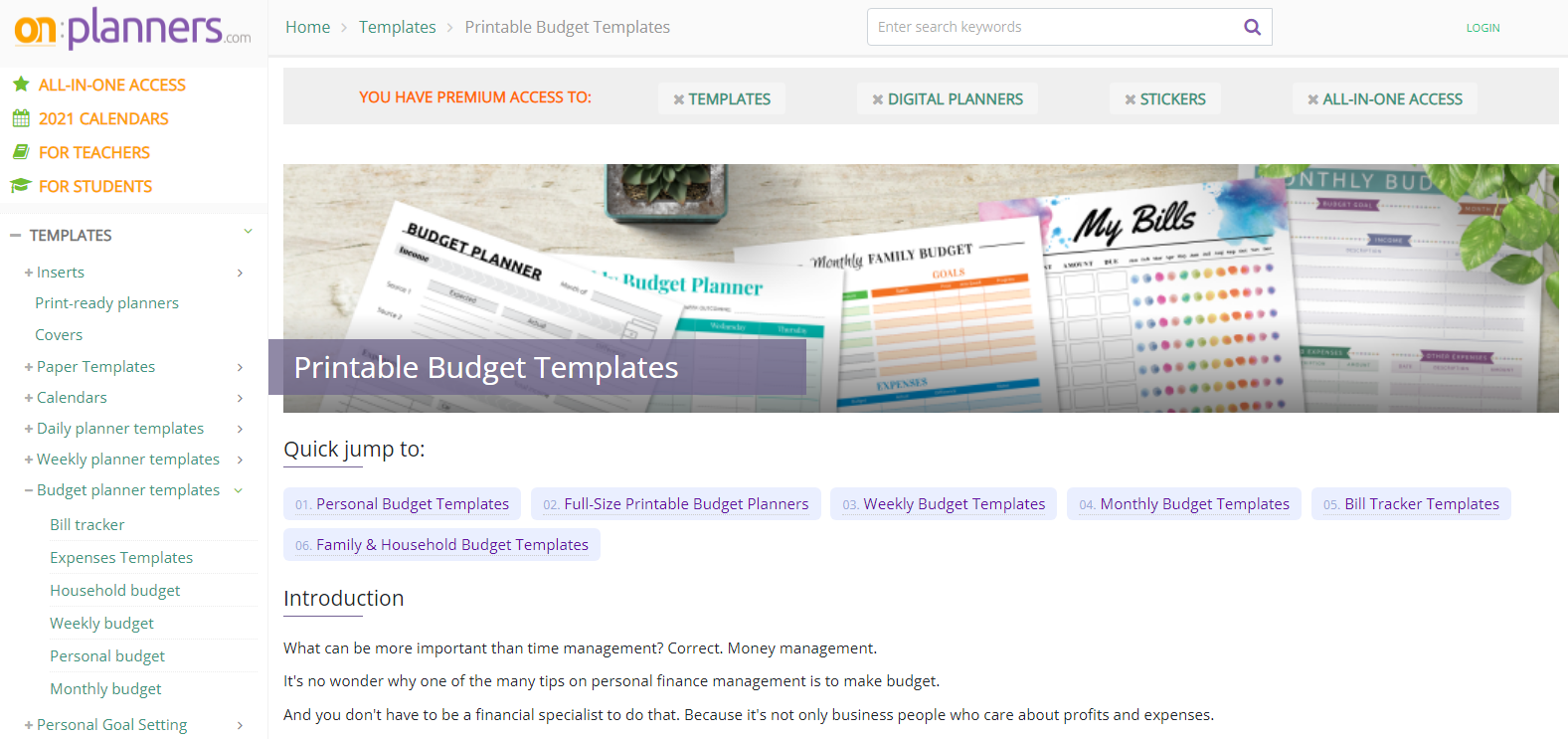 Free monthly budget template template office