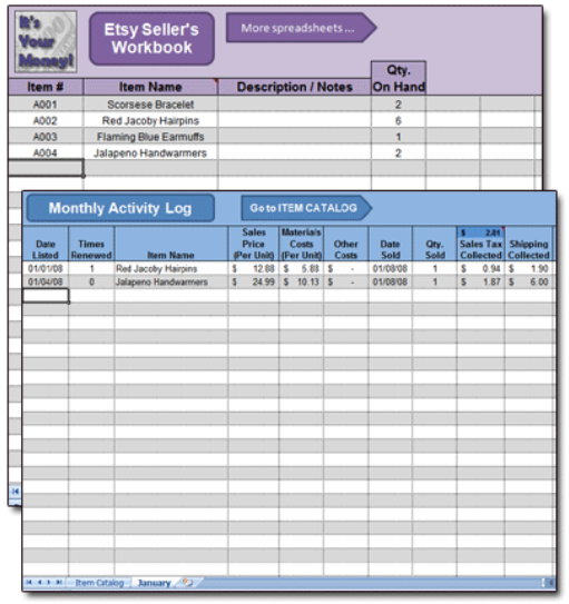 Sample of Its Your Money Free Editions budget template