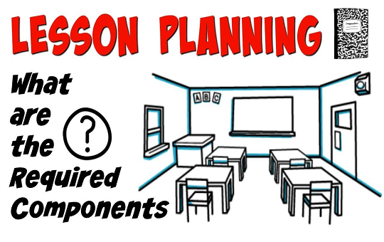 What are the required five parts of a lesson plan