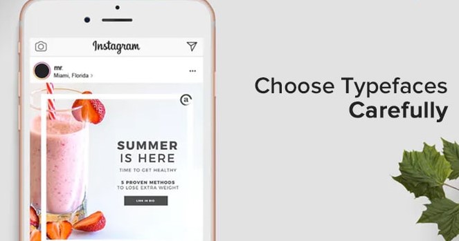 Typeface used for an Instagram post