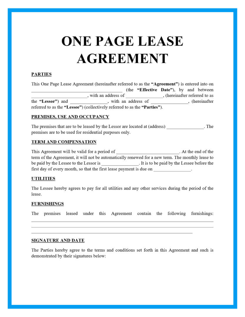 How To Use Simple Lease Agreement Template