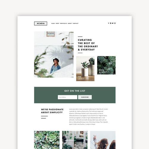 Homepage of website using Station Seven Squarespace template