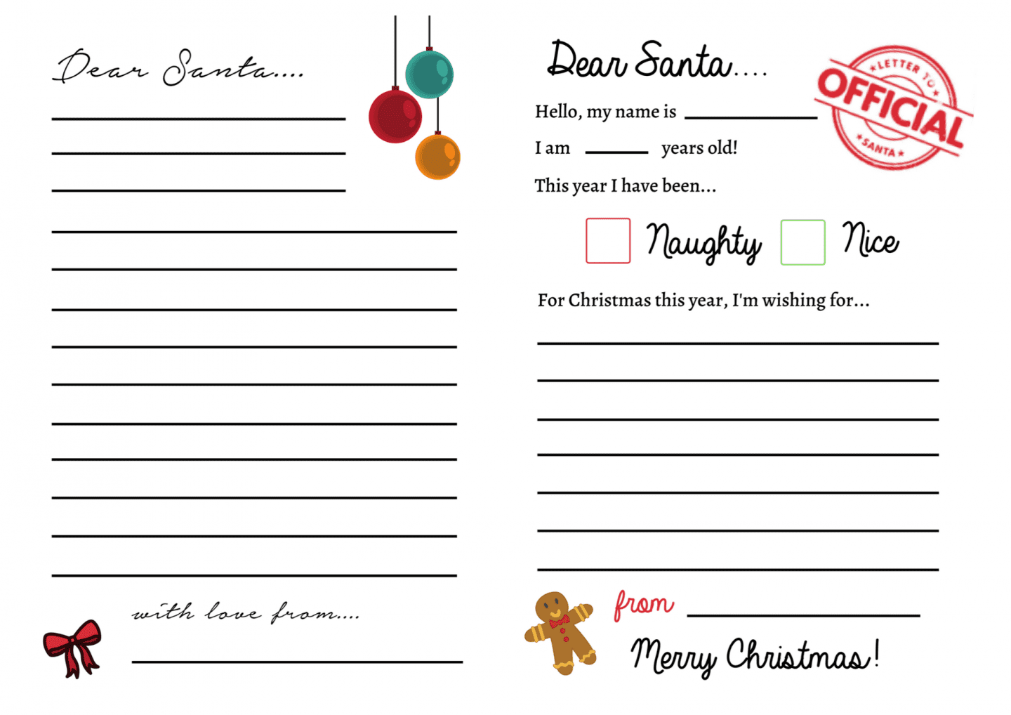 Create a Free Printable Santa Letter in 3 Easy Steps! Personalize your Letter from Santa with customized text and colorful designs to suit your child.