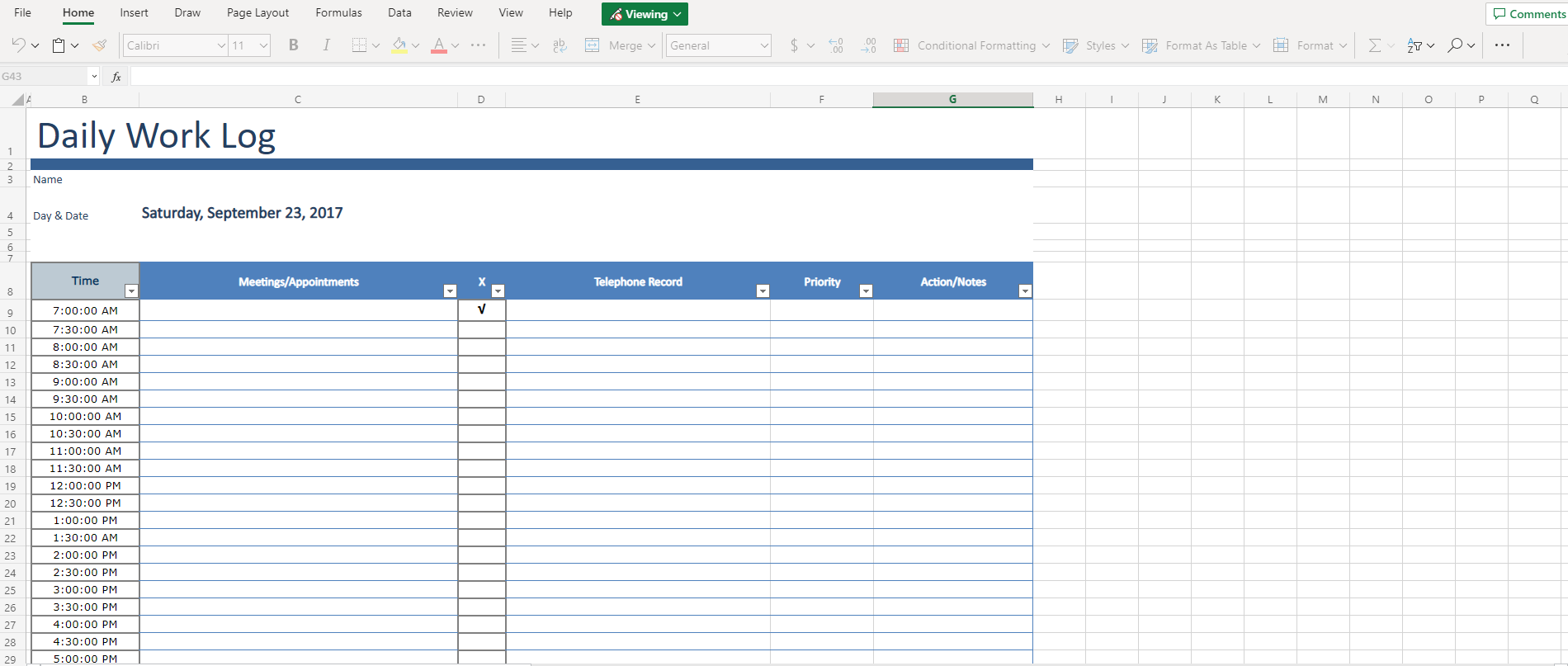 Work Efficiently Using A Work Log Template