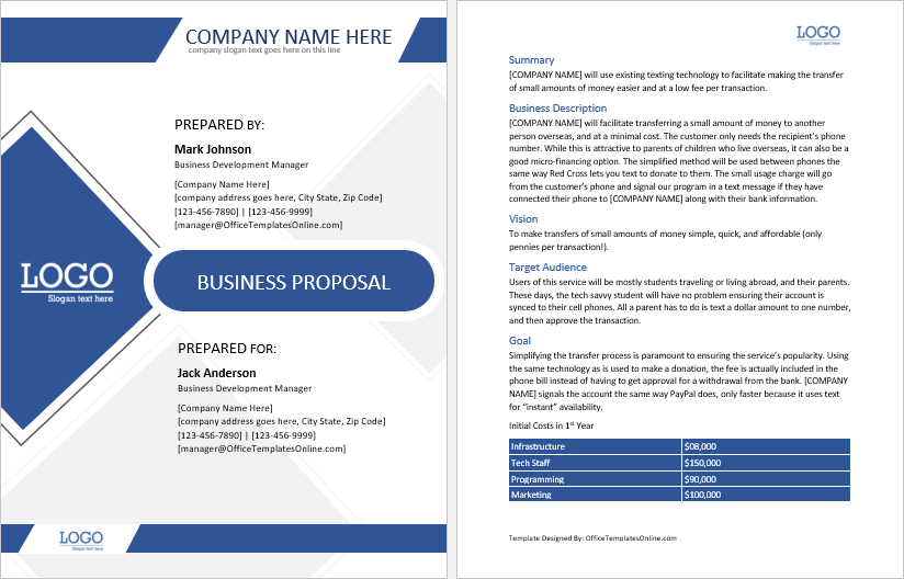 This Word template is for creating brand identity brochures. But, it includes templates for project proposals, annual reports, and plenty more.
