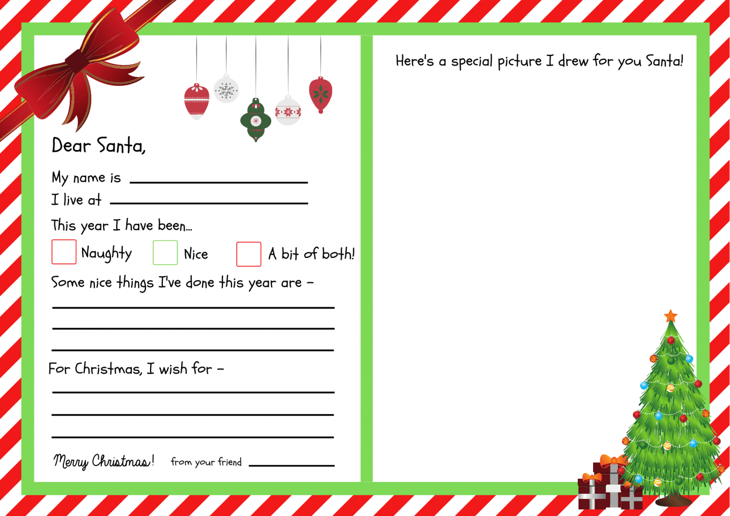 Create your very own personalised letter from Santa and experience the magic of Christmas. Simply download our free letter and envelope template & designs.
