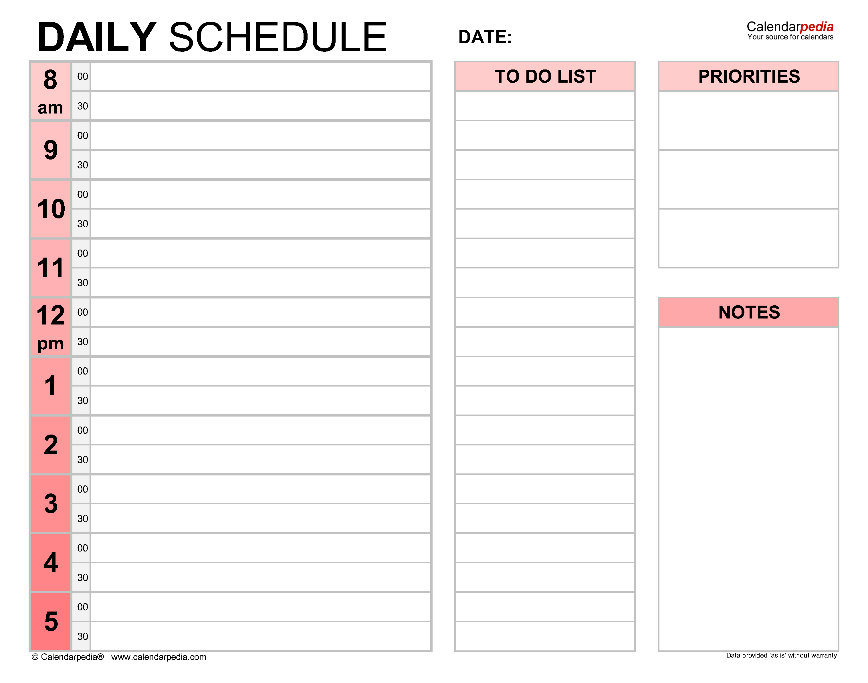 Top 5 Free Daily Schedule Templates 2021