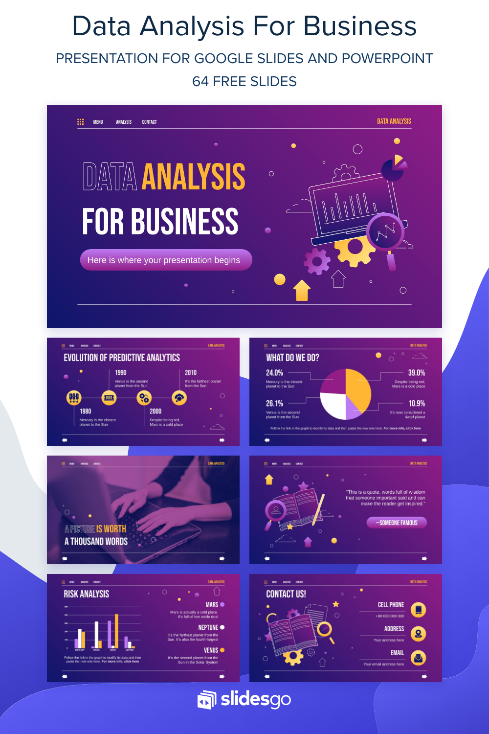 Screenshot of Data Analysis For Business Presentation by slidesgo