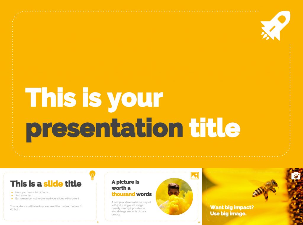 Sample page of Bright Yellow Free Google Slides Templates