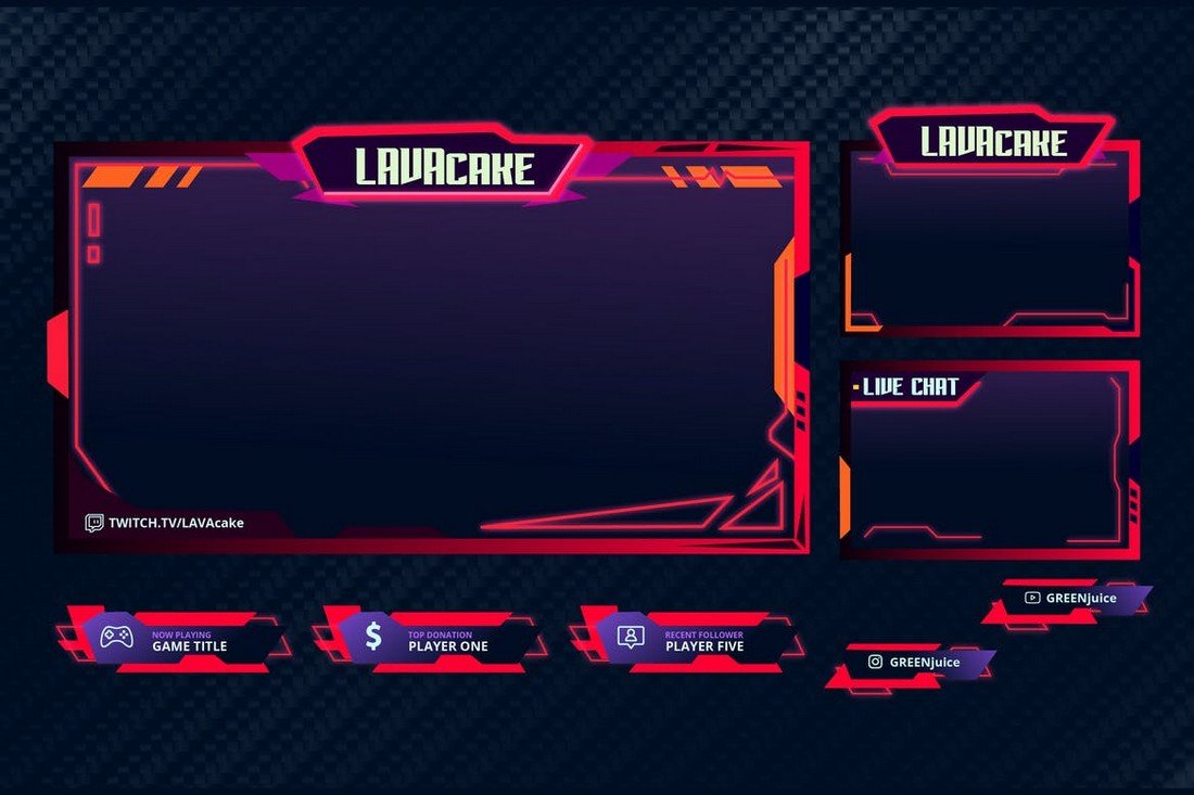Stream Overlay Template are graphics, animations or tools that are displayed in a stream over the actual content (game or video) 