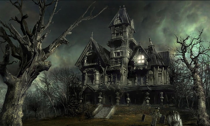 Download high-quality wallpapers for your desktop, ... creepy old mansion ruin abandoned wasted Spukhaus ruine geisterhaus haunted house.