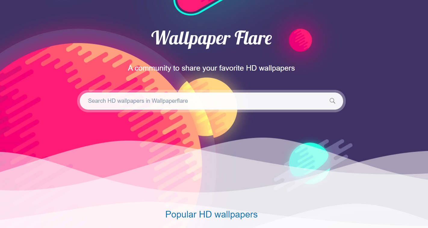 Screenshot of Wallpaper Flare Home Page