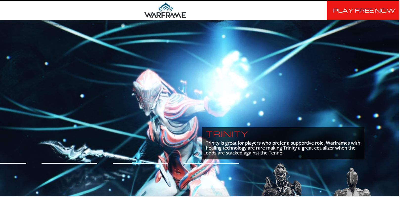 Warframe Free home page Screenshot