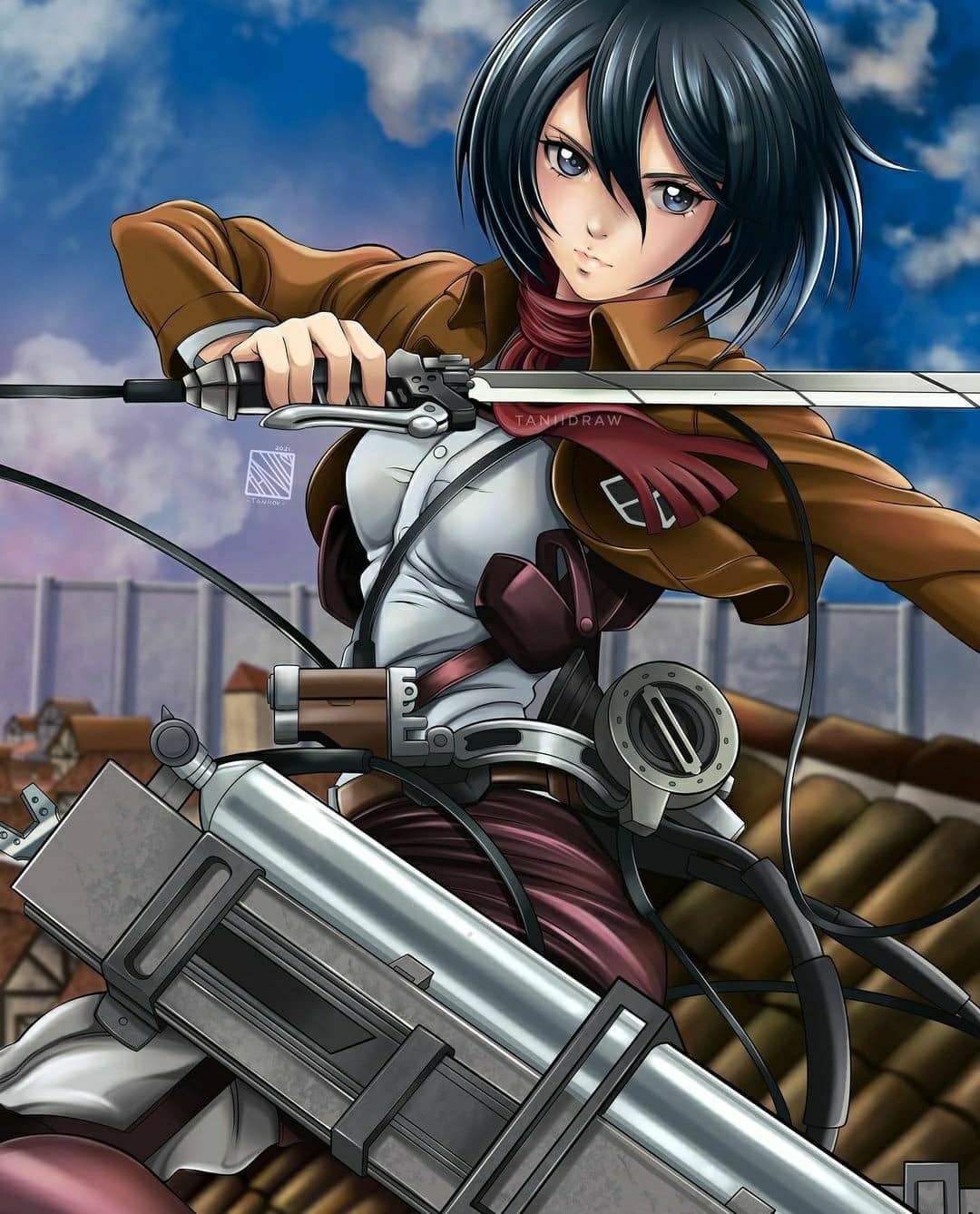 Mikasa Ackerman of ‘Attack on Titan’ in full battle gear