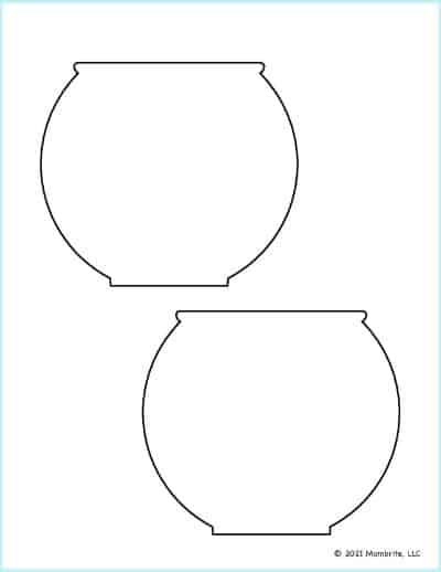 Two fish bowl templates in medium sizes