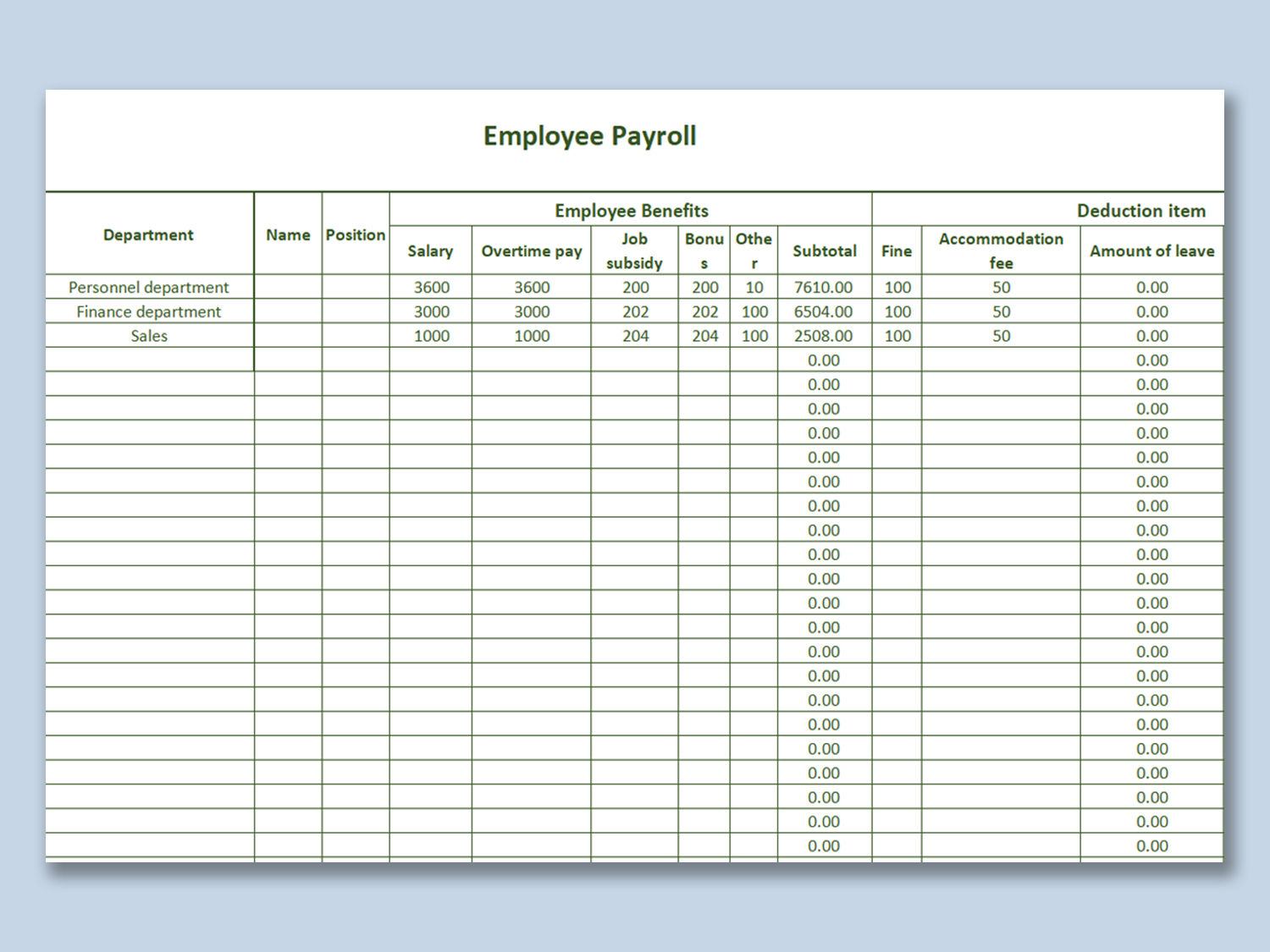 Make An Efficient Payroll Statement Template Using These Tips And Components