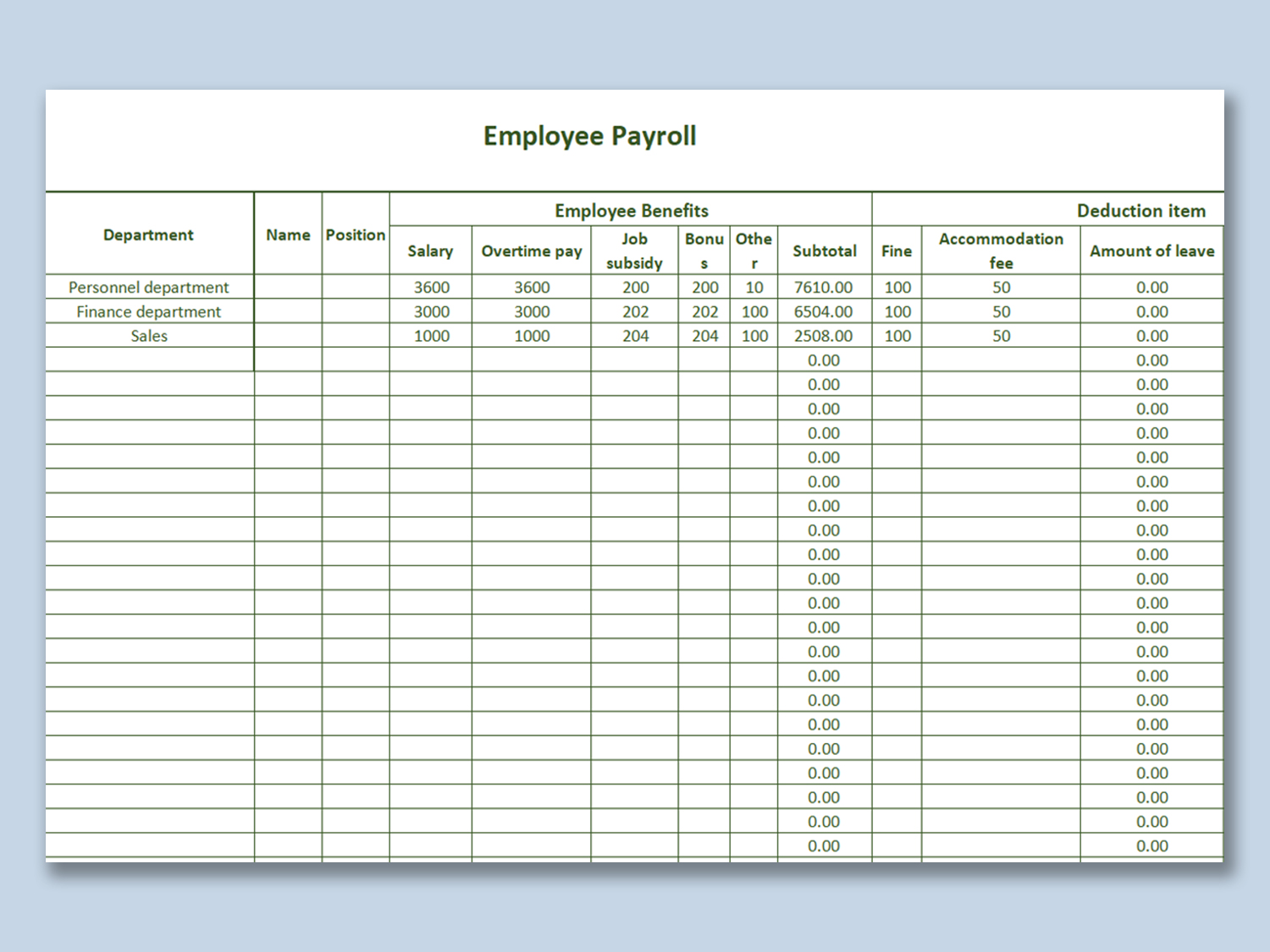 Make An Efficient Payroll Statement Template Using These Tips And