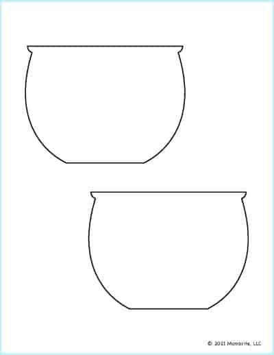 Two medium-sized fish bowl templates 
