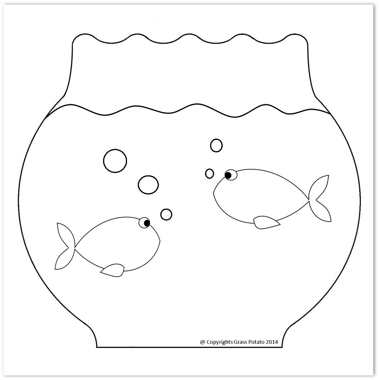 Large fish bowl with two fish, water, and bubbles inside