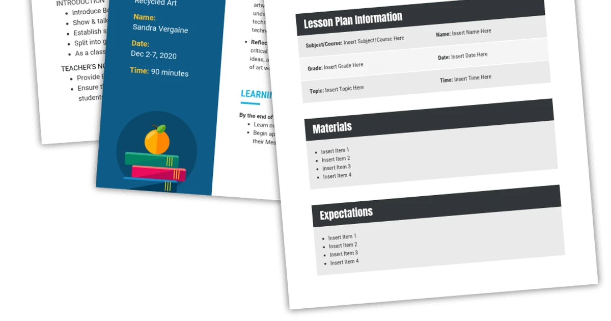 Lesson Planet Top 8 Lesson Plans Template Resources
