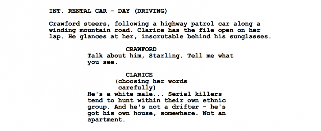 Example of thriller movie script