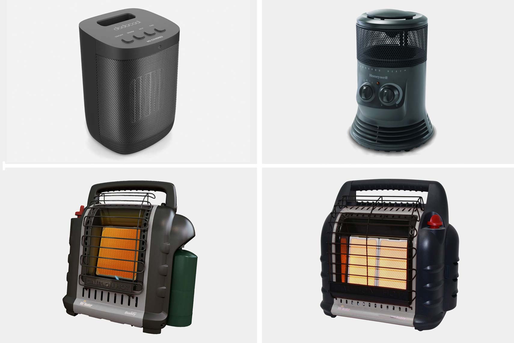 4 different designs of Lasko Heating Space Heater
