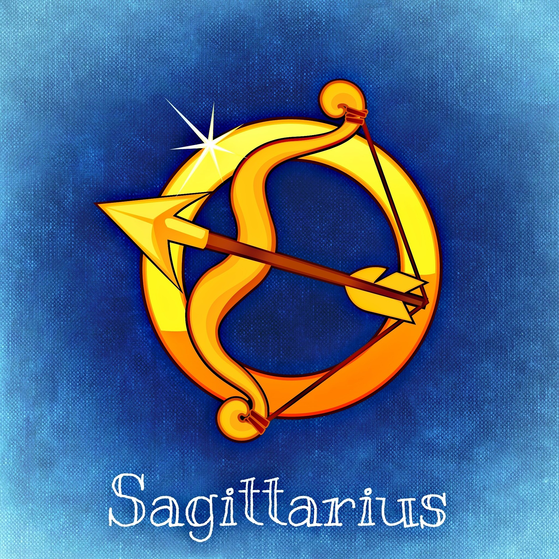 Symbol of a bow representing sagittarius