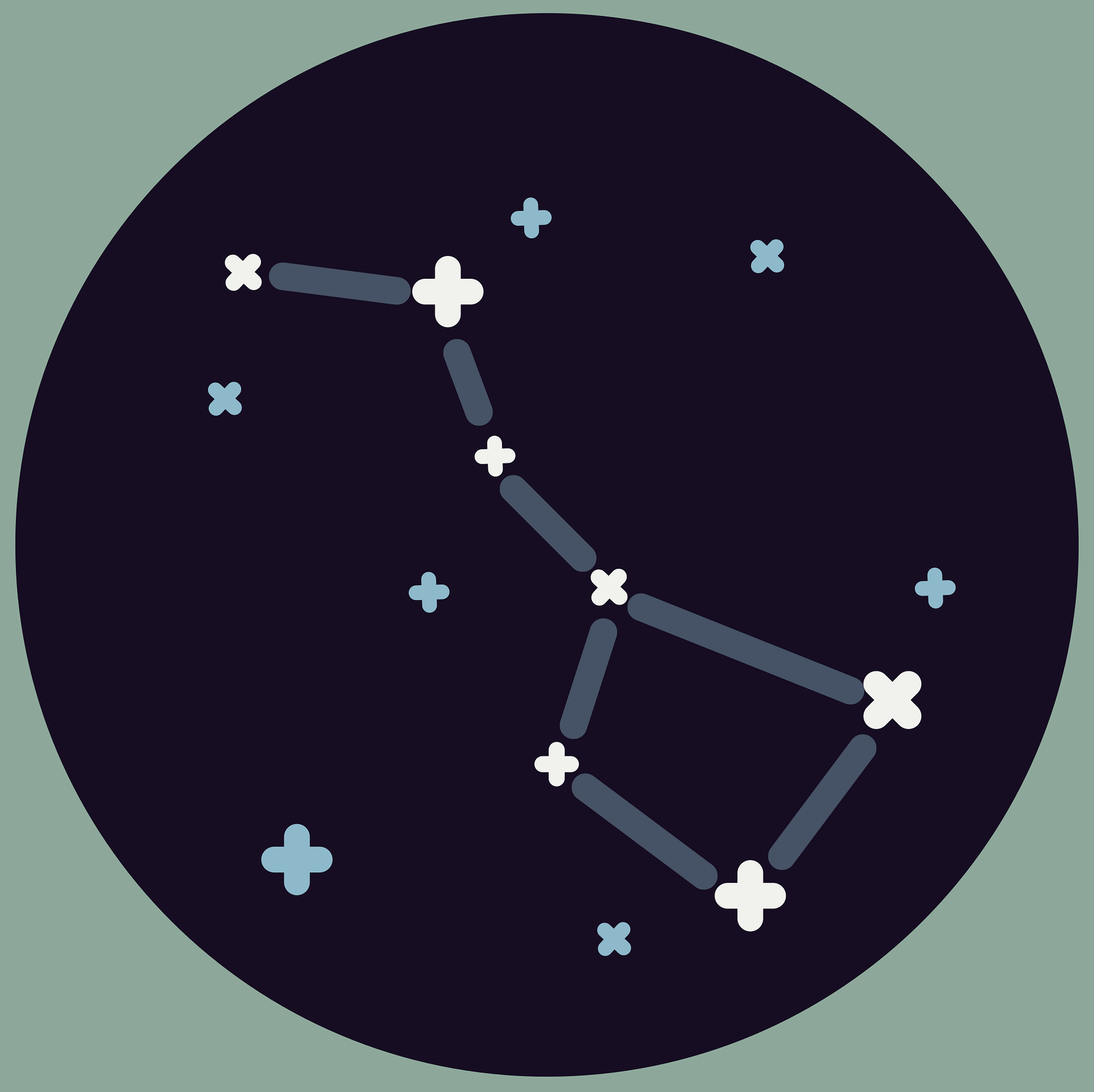 Illustration of scorpio constellation