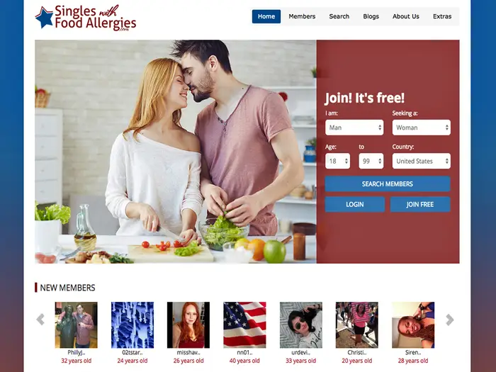Join page from a dating site