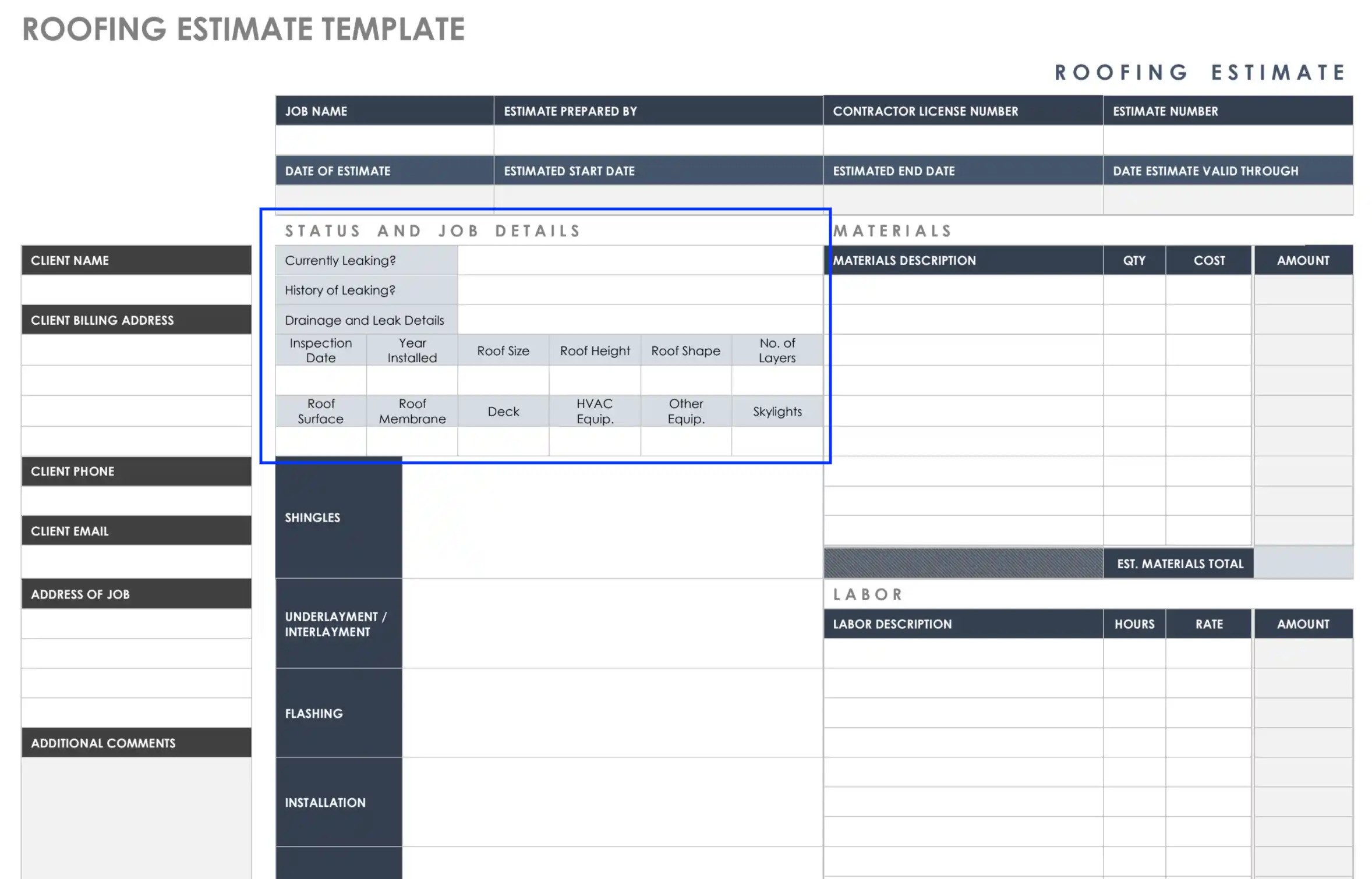 12 Free Roof Repair Estimate Templates That Win More Jobs In 2025